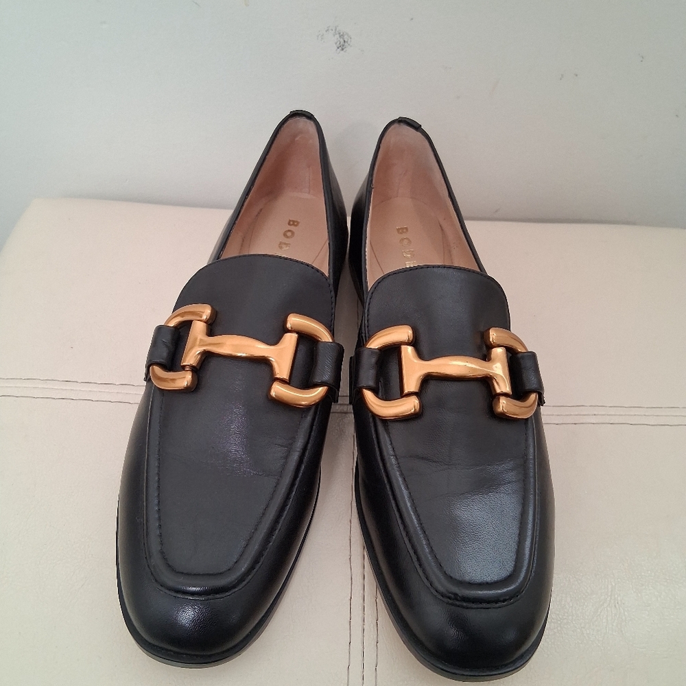 Boden Black Flats with Gold Accent Iris Snaffle - Picture 8 of 11